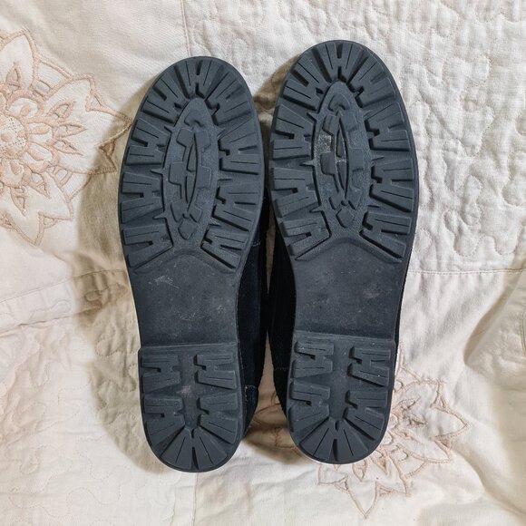 White Mountain Black Suede Leather Loafers with Tassels, Appolo, 8M - Picture 3 of 7